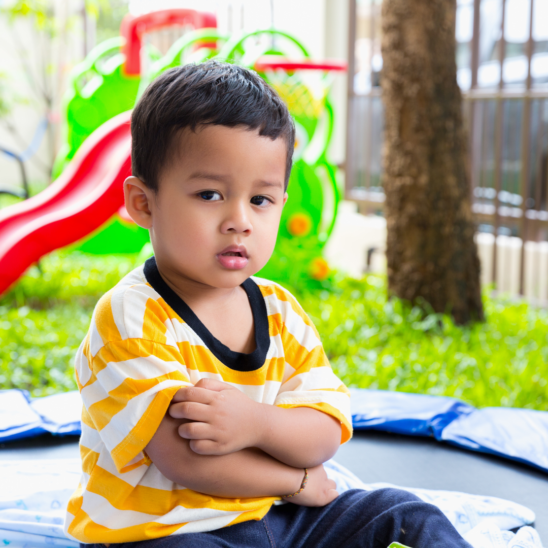 Atopic Derm boy with stripes